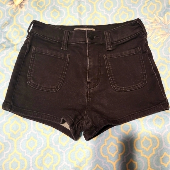 Free People | High-Waist Black Shorts - Picture 2 of 4